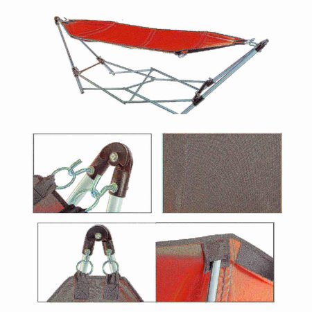 Hastings Home Portable Hammock with Stand, Red 474627TUD